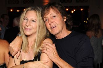 Barbara Streisand and Paul McCarney at an event.