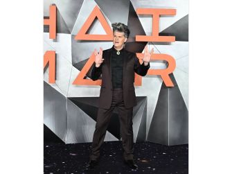 James Ortiz at the premiere event for "Project Hail Mary," showcasing his performance as Rocky the alien.