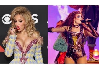 Doja Cat on the left and Chappell Roan on the right, showcasing their distinct styles and performances.