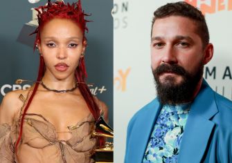 Image depicting FKA Twigs and Shia LaBeouf at public events.