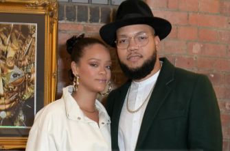 Rihanna and Rorrey Fenty attend the Legado x Faberge x Rome de Bellegarde VIP party at The Vinyl Factory Gallery on October 10, 2019 in London. Ronney Fenty signed the letter of intent with The3rdBevCo to facilitate a meeting between all parties.