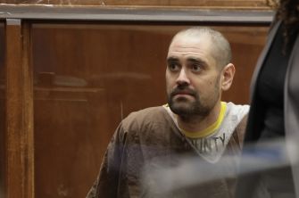 Nick Reiner appears in court, dressed in a custody smock, during his arraignment for the murder of his parents.