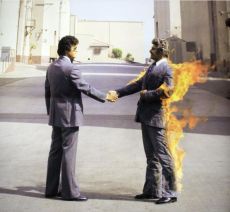 Rondell Jr during the photo shoot for the front cover of Pink Floyd's 1975 album Wish You Were Here