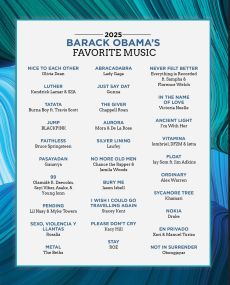 Barack Obama's 2025 favorite music