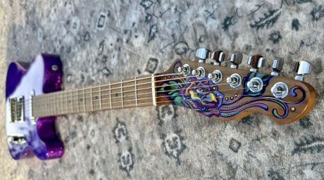 baritone Telecaster with painted headstock custom-made
